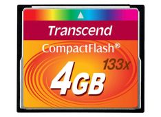 CF TRANSCEND 4GB 133X, 50/20MB/s, MLC - TS4GCF133 - 760557810308