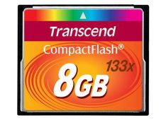 CF TRANSCEND 8GB 133X, 50/20MB/s, MLC - TS8GCF133 - 760557810322