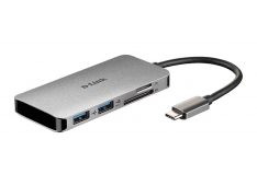 D-LINK 6-V-1 RAZDELILNIK USB - C HDMI, USB, SD čitalnik - DUB-M610 - 790069450464