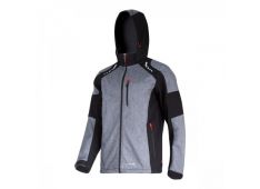 JAKNA SOFTSHELL S KAPUCO SIVO-ČRNA-RDEČA JAKNA SOFTSHELL S KAPUCO SIVO-ČRNA-RDEČA