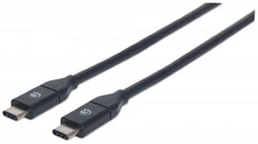 Kabel USB C/USB C SuperSpeed+ MANHATTAN, moški/moški, USB 3.1 Gen 2, 1m, črne barve - 353526 - 766623353526