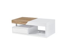 Klubska miza STEVEN III (sonoma + bela visok sijaj) 120x60x42 sonoma + bela visok sijaj Klubska miza STEVEN III (sonoma + bela visok sijaj) 120x60x42 sonoma + bela visok sijaj
