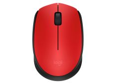 LOGITECH brezžična miška M170, rdeča