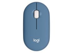 LOGITECH Pebble M350 Wireless Mouse - BLUEBERRY - 2.4GHZ/BT - EMEA - CLOSED BOX