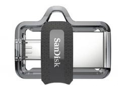 MICRO USB & USB DISK SANDISK 32GB ULTRA DUAL, 3.0, srebrno-črn, drsni priključek - SDDD3-032G-G46 - 619659149598