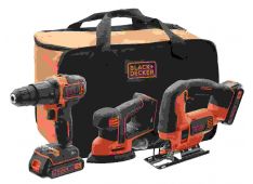 AKU SET UDARNI VRTALNIK,VBODNA ŽAGA IN BRUSILNIKMOUSE, 18V 1,5Ah 2X BATERIJA,POLNILEC IN TORBA Black & Decker BCK31S1S AKU SET UDARNI VRTALNIK,VBODNA ŽAGA IN BRUSILNIKMOUSE, 18V 1,5Ah 2X BATERIJA,POLNILEC IN TORBA Black & Decker BCK31S1S