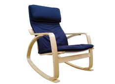 Počivalnik ROCKER II (modra) 67x92x87 Tkanina+les modra Počivalnik ROCKER II (modra) 67x92x87 Tkanina+les modra