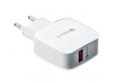 Polnilec USB Quick charger LTC QC3.0, 18W, bele barve Polnilec USB Quick charger LTC QC3.0, 18W, bele barve