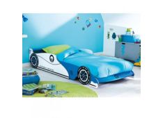 Postelja GRAND PRIX 101,5x209x40,5 MDF bela + modra Postelja GRAND PRIX 101,5x209x40,5 MDF bela + modra