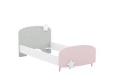 Postelja STELLA (90x200, roza + siva + bela) 97x204,5x77 MDF+Iveral roza + siva + bela Postelja STELLA (90x200, roza + siva + bela) 97x204,5x77 MDF+Iveral roza + siva + bela