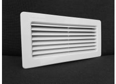 Pravokotna rešetka brez loput 256x126 mm s priključkom 220x90 mm – bela, Cook BVGR229 Pravokotna rešetka brez loput 256x126 mm s priključkom 220x90 mm – bela, Cook BVGR229
