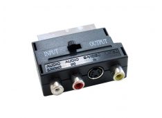 Scart adapter na 3 X cinch + S-VHS + stikalo