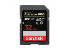 SDHC SANDISK 32GB EXTREME PRO, 300/260MB/s, UHS-II Speed Class 3 (U3) - SDSDXDK-032G-GN4IN - 619659186586