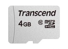 SDHC TRANSCEND MICRO 4GB 300S, 95/45MB/s, C10, UHS-I Speed Class 1 (U1) - TS4GUSD300S - 760557842781