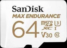 SDXC SanDisk micro 64GB MAX ENDURANCE, 100/40MB/s, C10, U3, V30, adapter - SDSQQVR-064G-GN6IA - 619659178505