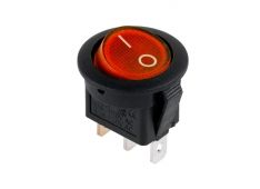 Stikalo 1-0, 6,5A 250VA, 3-PIN, O20mm, rdeča barva Stikalo 1-0, 6,5A 250VA, 3-PIN, O20mm, rdeča barva