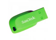 USB DISK SANDISK 64GB CRUZER BLADE ZELENA, 2.0, zelen, brez pokrovčka - SDCZ50C-064G-B35GE - 619659146955